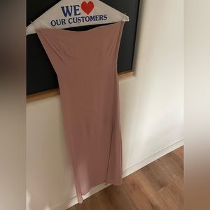 Reformation frankie neutral pink dress